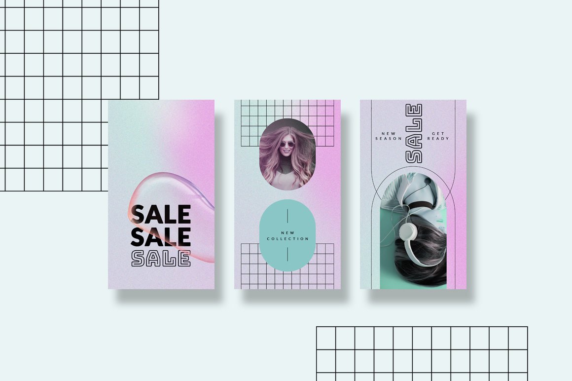 Create visually striking Instagram story designs with modern templates and neon retro elements