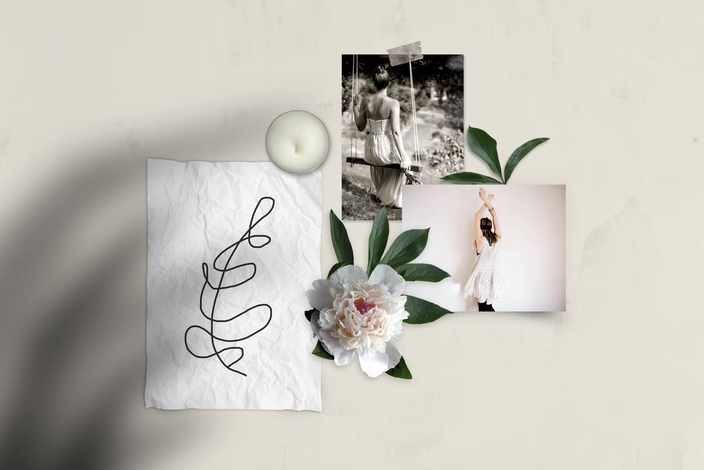 Realistic Mood Board Mockup - Vintage: create stunning vintage scenes and presentations