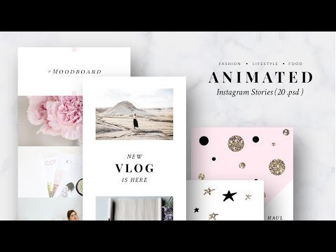 Elevate your Instagram with our animated pink & gold story templates