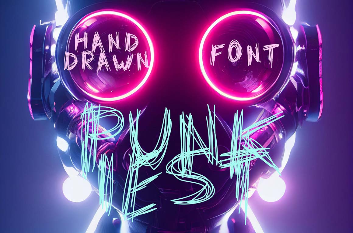 Trendy punk font 'Punkiest' - ideal for cool and rebellious vibes