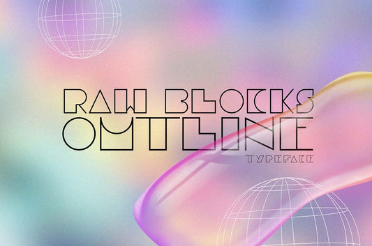 Classy Retro Font-Raw Blocks Outline