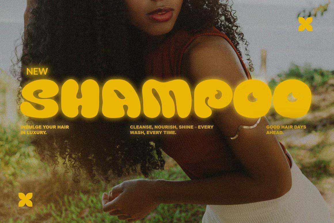Rounded Vintous vintage typeface full of rhythm and charm