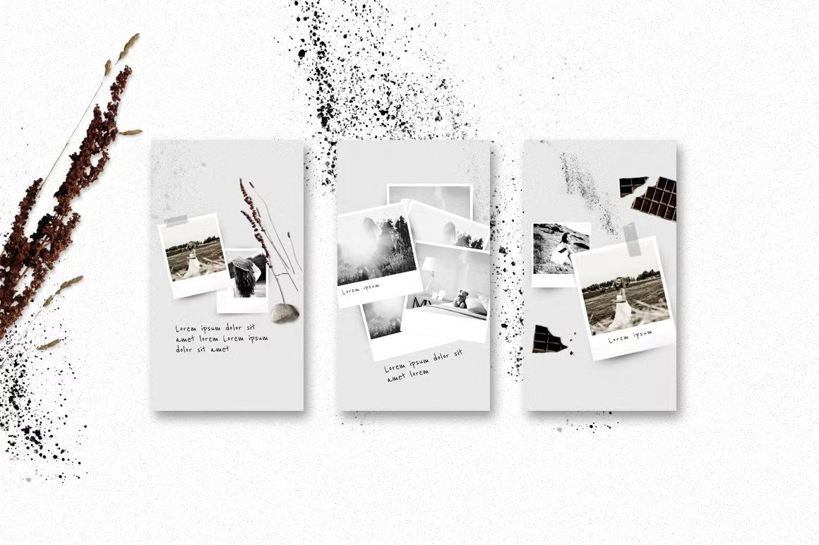 Customizable Instagram story templates, ideal for boutique owners and stylists