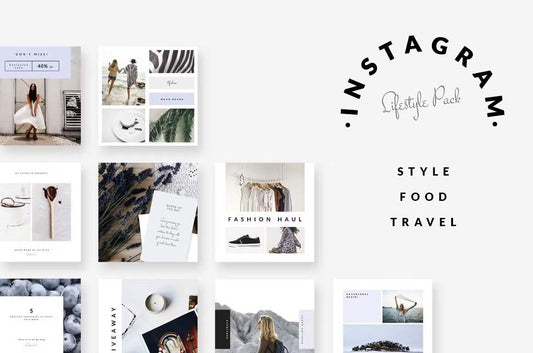 Modern Instagram story templates for style, food, and travel enthusiasts