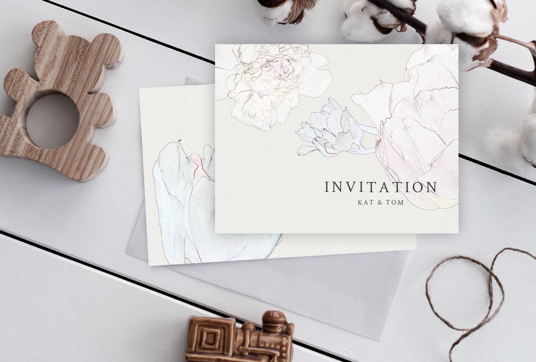 Classy clipart set ideal for wedding stationery, invitations, and branding