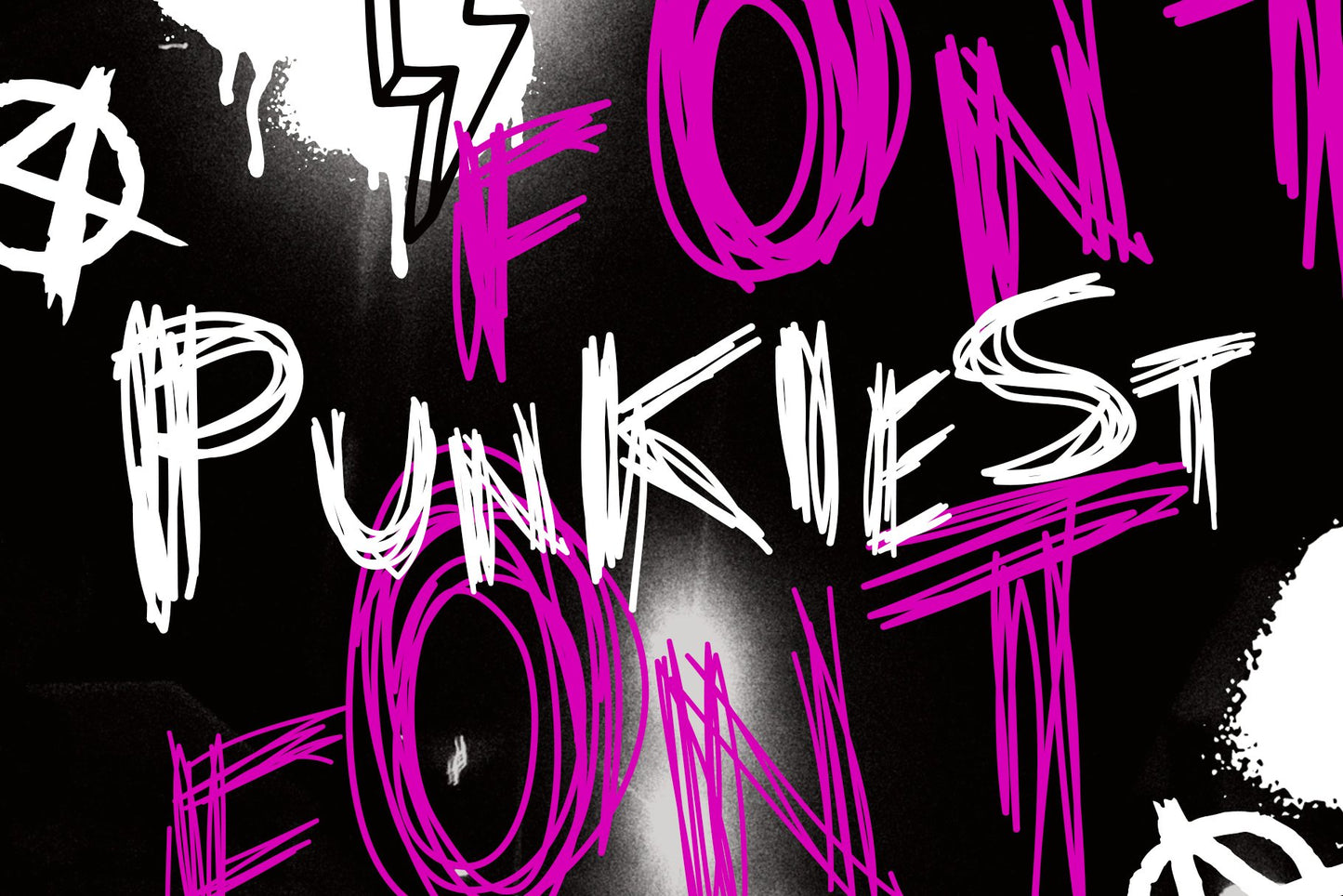 Gritty and rebellious 'Punkiest' font for edgy design accents