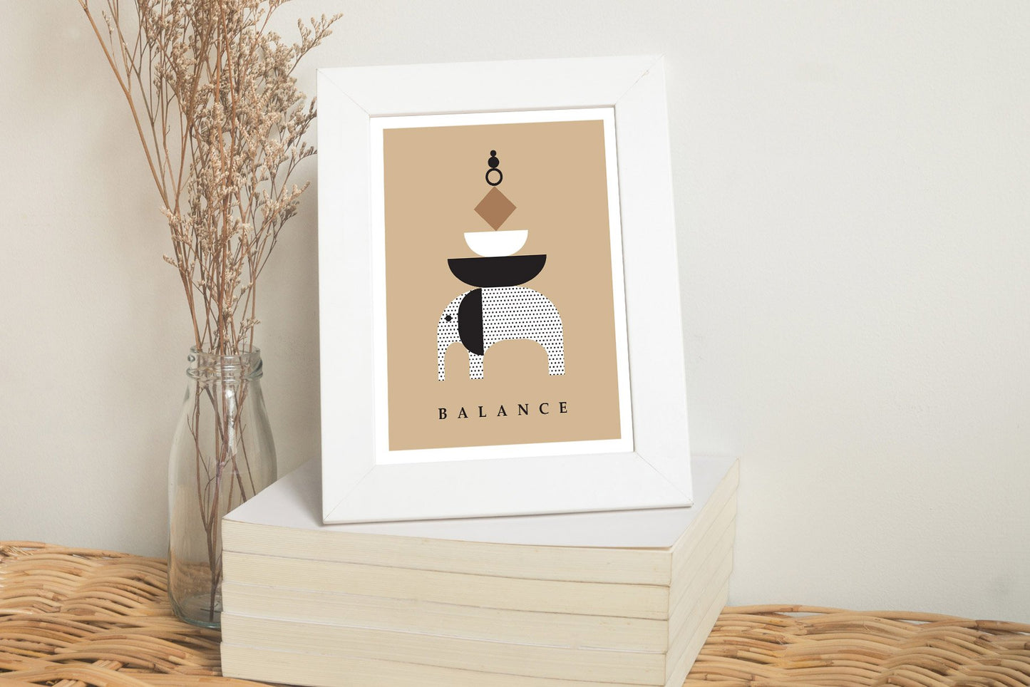 Decorative poster set with modern geometric designs - suitable for kids' rooms