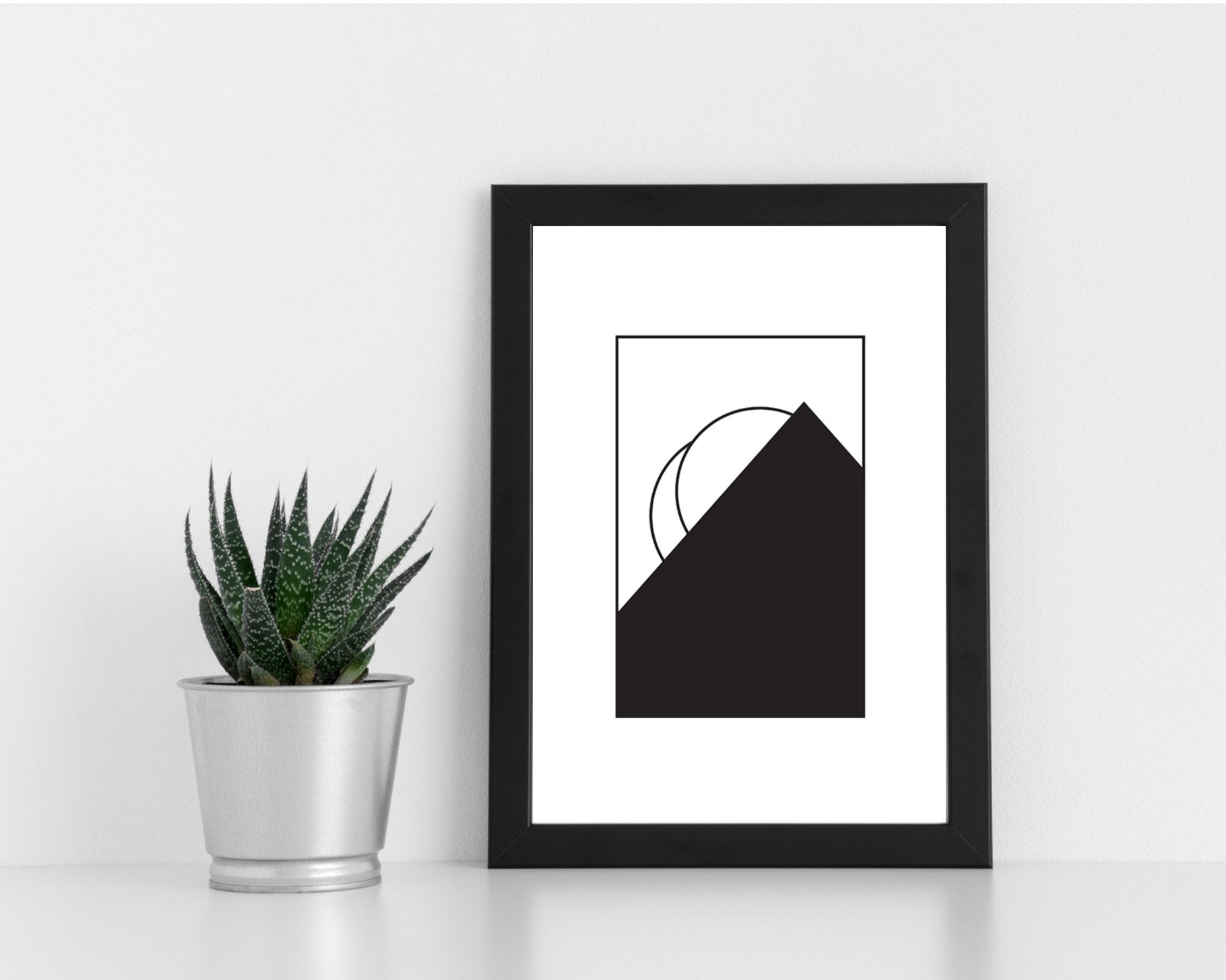 Modern poster set with geometric abstract illustrations - great for home decor